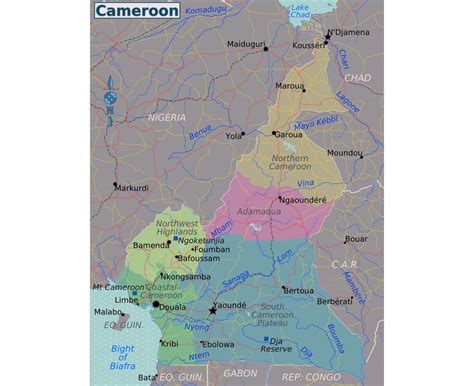 Карты Камеруна | Коллекция карт Камеруна | Африка | Maps of the World ...
