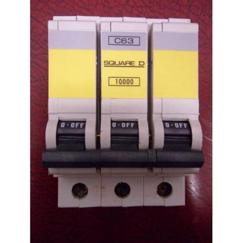 SQUARE D QOE 63A TYPE C TRIPLE POLE MCB