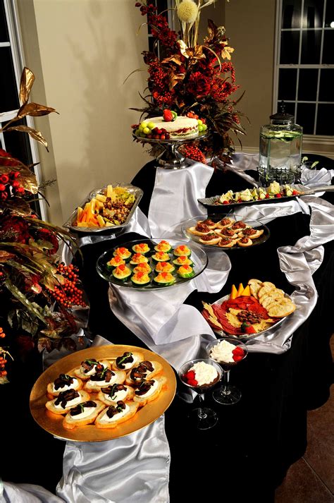 Wedding Reception Appetizer Buffet Setup