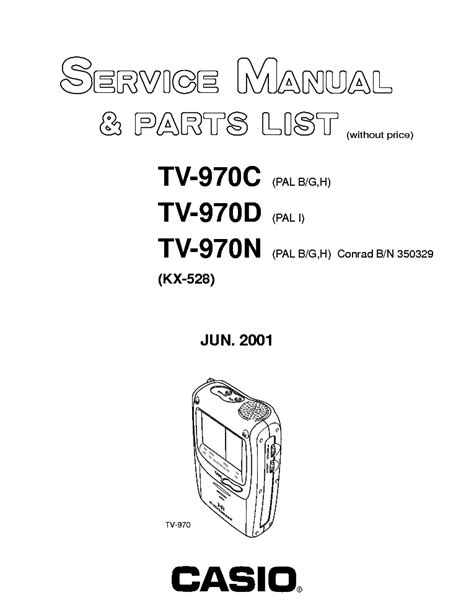 CASIO TV 970 MINI Service Manual download, schematics, eeprom, repair ...