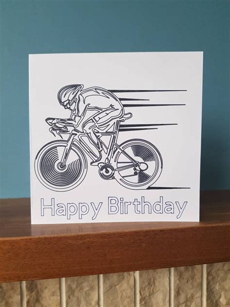 Cycling Card Birthday Card Greetings Card Ideal For All Etsy