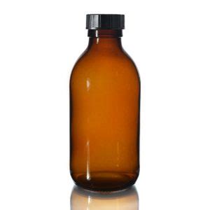 200ml Amber Sirop Bottle With PP Screw Cap GlassBottles Co Uk