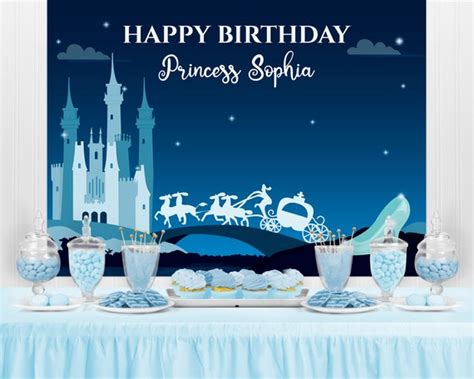 Princess Castle Birthday Backdrop Party Backdrop Party Etsy