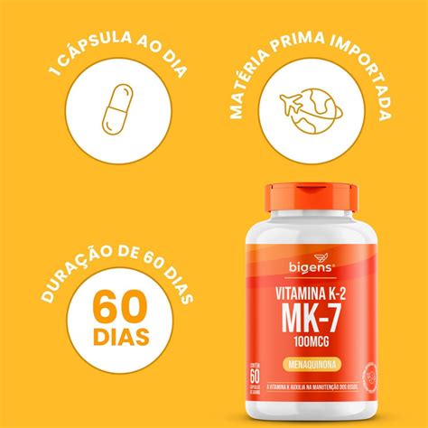 Vitamina K Mk Menaquinona C Psulas Mcg Bigens Natuweb