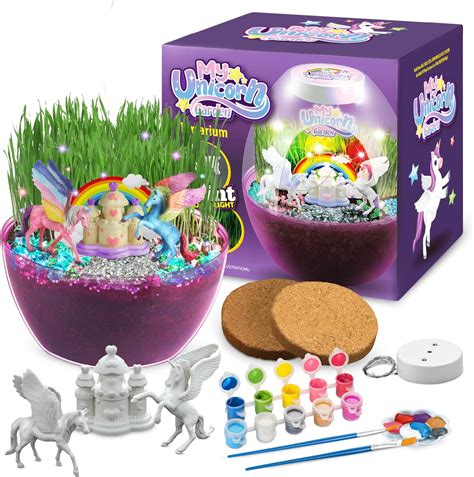 Amazon COVEVA Unicorn Gifts For Girls Unicorn Terrarium Kit Light