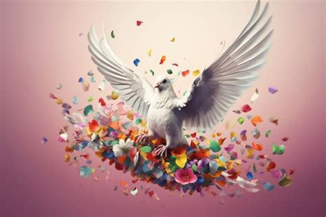 Premium Photo World Peace Day Symbols Of Peace A Dove Is Flying