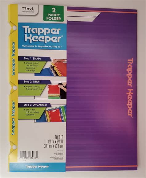 Mead Snapper Trapper Keeper 2 Pocket Folder Assorted Colors Ramrock