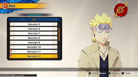 Naruto To Boruto Shinobi Striker Showing All Male Hairstyles Youtube