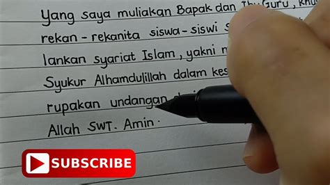 Contoh Naskah Teks Pidato Dai Cilik Untuk Acara Khitan YouTube