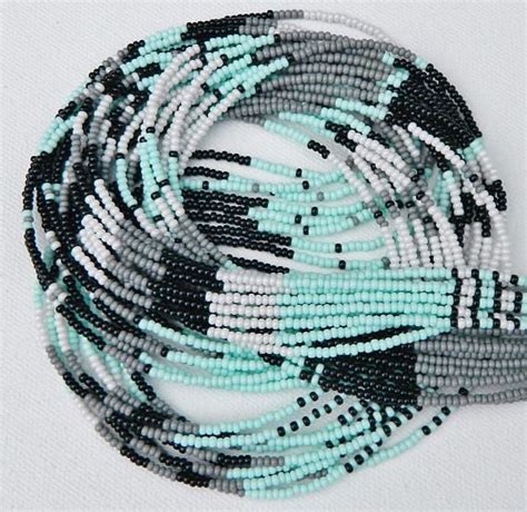 Southwest Style Long Aztec Multi Strand Seed Bead Necklace Seed Bead