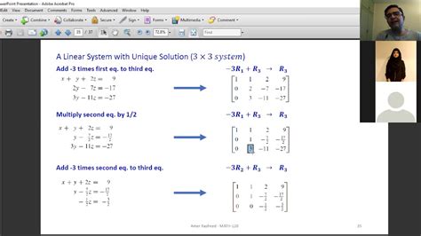 Math Lecture Solutions Of Linear Systems Row Echelon And Row