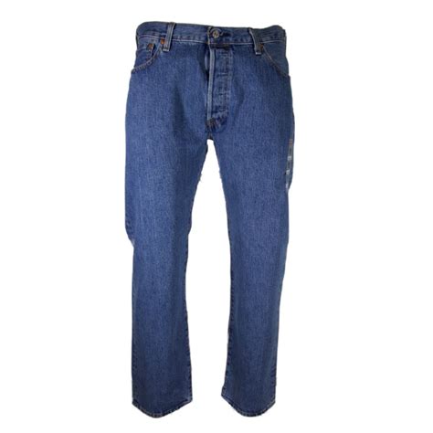 Levis Levis Mens 501 Original Fit Denim Jeans Straight Leg Button Fly