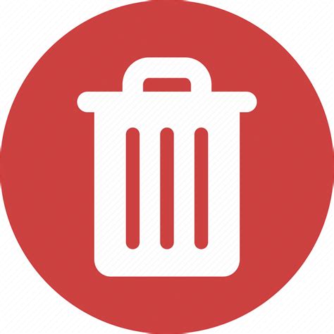 Circle, delete, garbage, recycle, red, rubbish, trash icon - Download ...