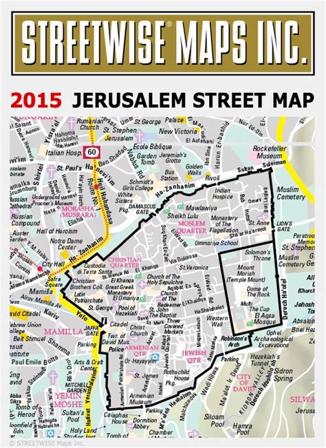 Printable Tourist Map Of Jerusalem