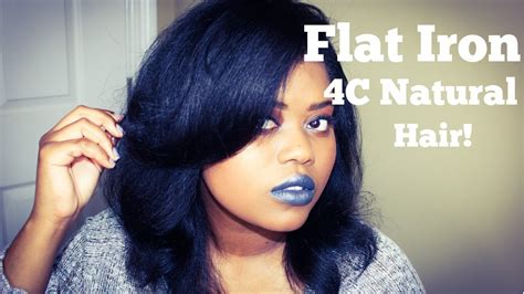 How I Straighten My 4c Natural Hair Youtube