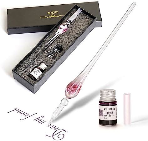 Amazon Aokuy Glass Dip Pen Set Calligraphy Pen Crystal Signature