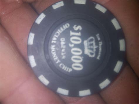 Ten Thousand Official Money Chip Black And White Lettering | #3939062264