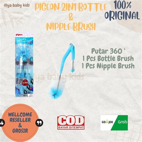 Jual PIGEON Basic 2 In 1 Bottle And Nipple Brush SIKAT BOTOL Shopee