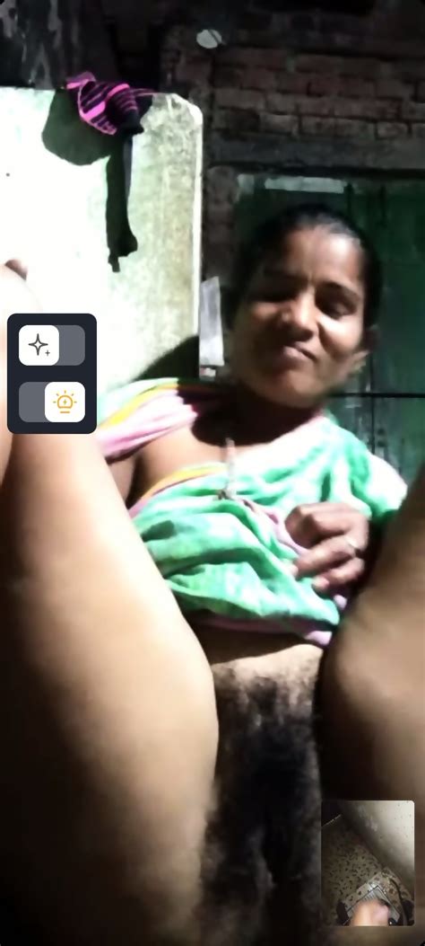 Indian Bhabhi Showing Her Hairy Pussy With Finger In The Video Call
