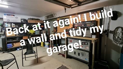 I Build A Wall My Half Garage Makeover Youtube