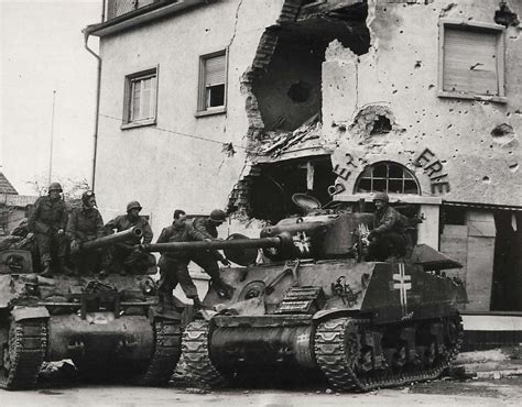 An American M Sherman Captured By The Germans And Used In The Defense