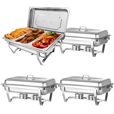 JSTUOKE 8QT Stainless Steel Chafing Dish Buffet Set Food Pan Warmer