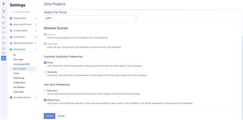 Integrate Zoho Expense With Zoho Projects User Guide Zoho Expense