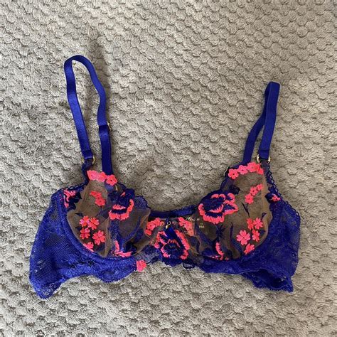 Honey Birdette Whitney Sapphire Bra And Thong Bra Depop