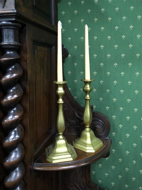 ПОДСВЕЧНИКИ ПАРНЫЕ АНТИКВАРИАТ ПП ХХ ВЕКА БРОНЗА ЛАТУНЬ ГОЛЛАНДИЯ ...