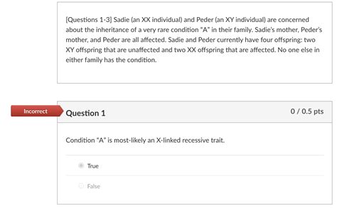 Solved Questions 1 3 ﻿sadie An Xx Individual ﻿and Peder