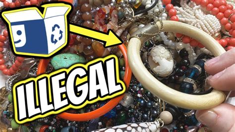 ILLEGAL Jewelry NOW WHAT Goodwill Blue Box Jewelry Unboxing Jewelry