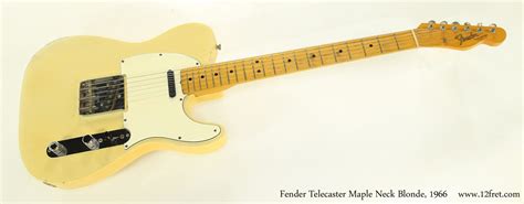 Fender Telecaster Maple Neck Blonde 1966 12fret