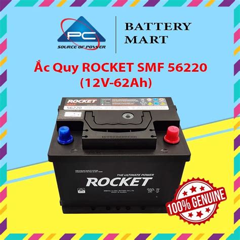 Mua Bình Ắc Quy 12V 62Ah Ắc Quy ROCKET SMF 56220 tại BatteryMart