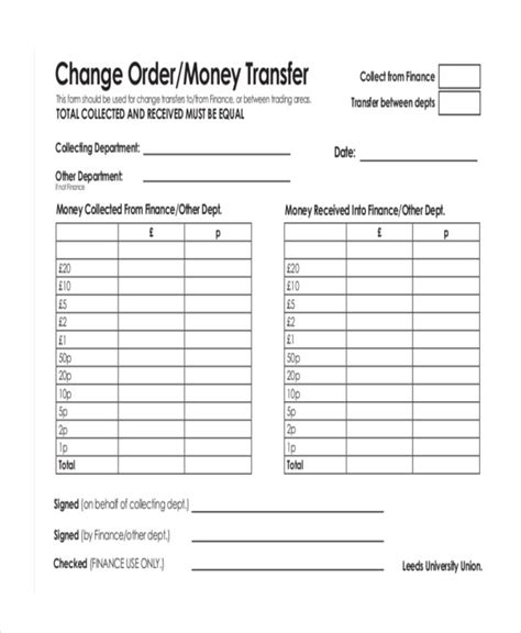 Money Order Forms 8 Free Word Pdf Format Download In Blank Money