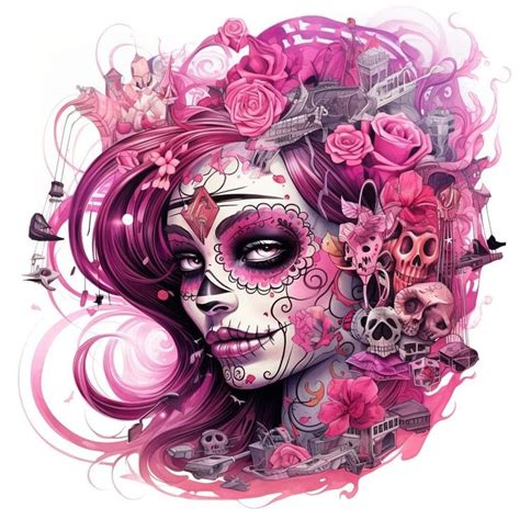 Pin By Lyssa Falon On Quick Saves In Sugar Skull Artwork Skull