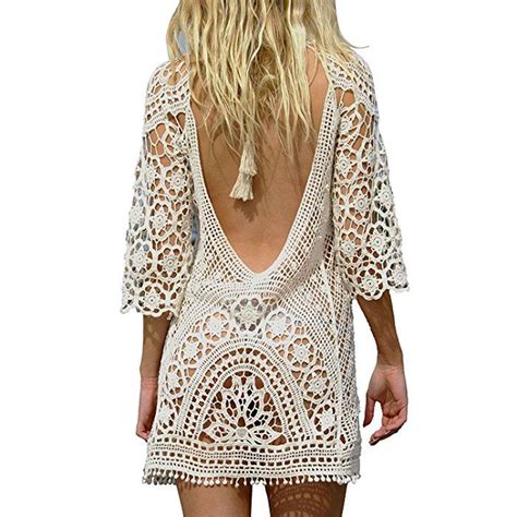 Mangotree Damen Boho Spitze H Keln Bikini Cover Up Nackten R Cken