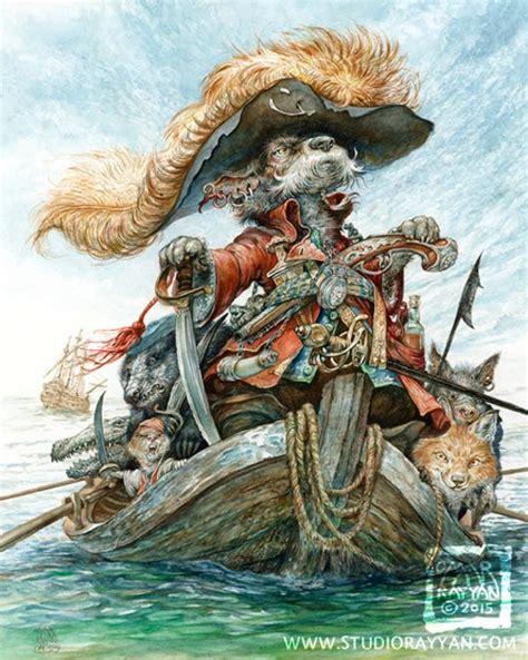 pirate gift pirate print Pirate Captain painting Watercolor Art ...