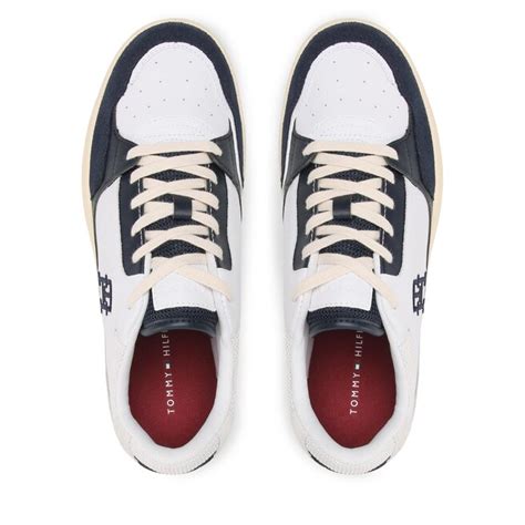 Sneakersy Tommy Hilfiger Th Basket Street Mix FM0FM04728 Biały