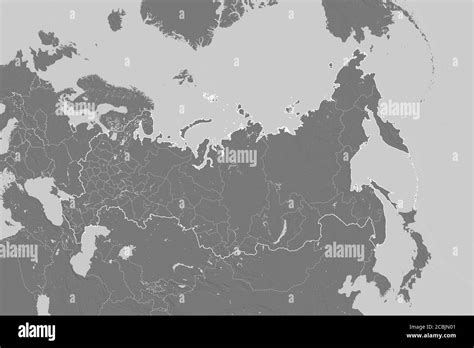 Extended Area Of Russia With Country Outline International And