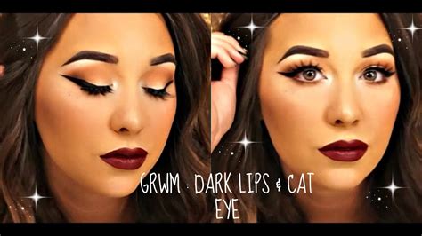 Grwm Dark Lips And Simple Cat Eyes Youtube