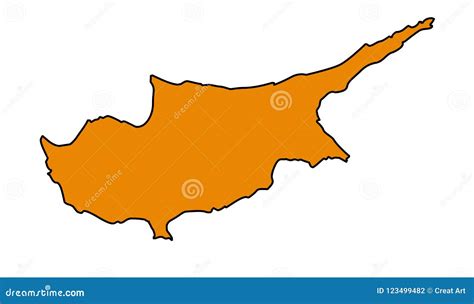 Cyprus Map Of Cyprus Vector Illustration Stock Vector Illustration Of