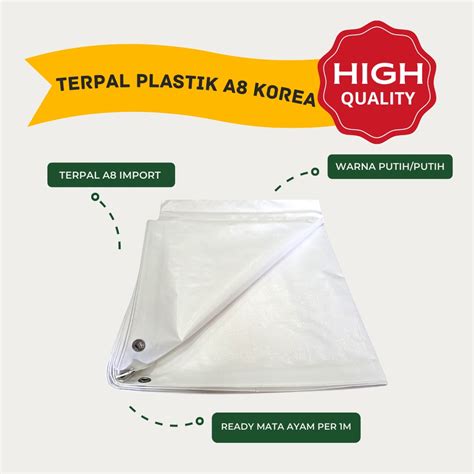 Jual Terpal Plastik A8 Korea SAMJIN G G Terpal Jadi Warna Putih