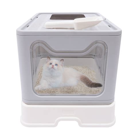 Tucker Murphy Pet Toilette Pour Chat Pliable Avec Liti Re Pour Chat Et