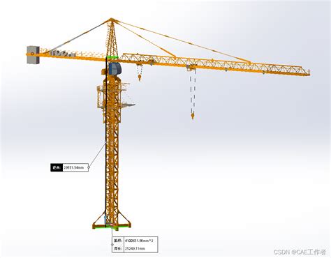 【模型库】建筑30米高塔吊（起重机） 三维模型包括creo与stp格式