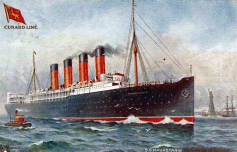 Mauretania Of Cunard Line Ocean Liner Postcards