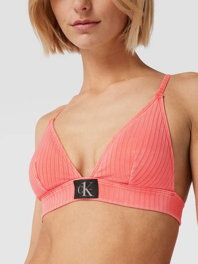 Calvin Klein Underwear Bikini Oberteil Mit Label Detail Orange Online