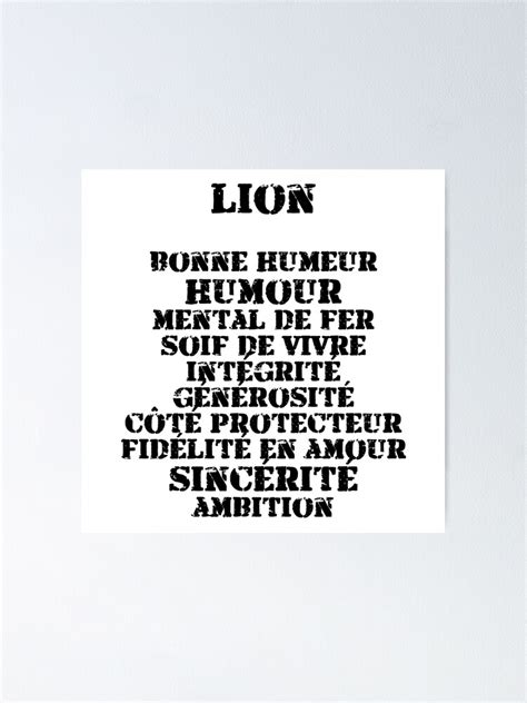 "LEO - Zodiac sign - The 10 strengths of Leo" Poster for Sale by ...