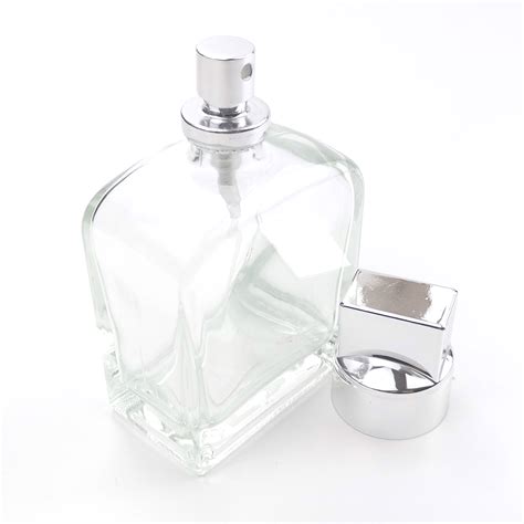 Wholesale Luxury Ml Clear Perfume Bottles Empty Square Shaped