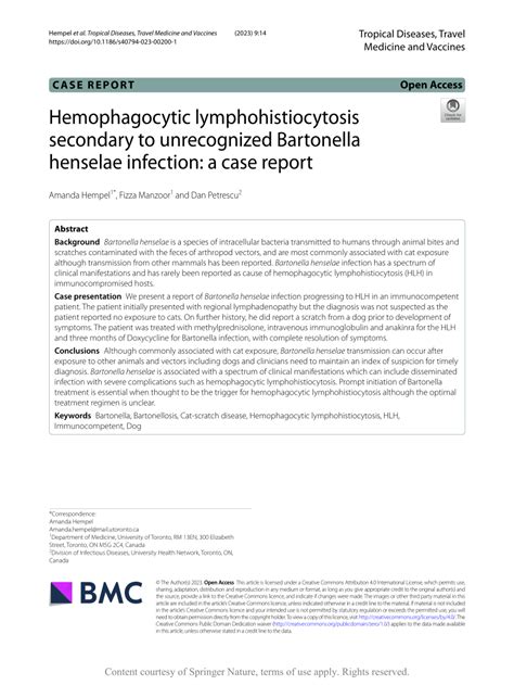 PDF Hemophagocytic Lymphohistiocytosis Secondary To Unrecognized