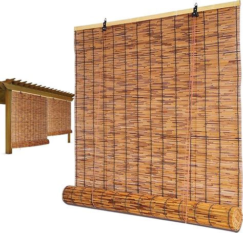 Natural Bamboo Roller Blind Outdoor Weatherproof Bamboo Roller Blind